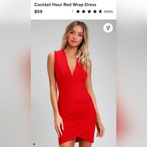 Cocktail Hour Red Wrap Dress